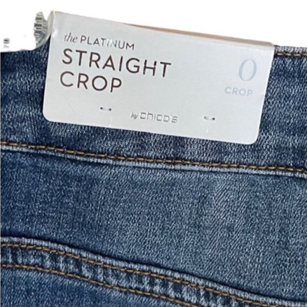 Chico's Platinum Straight Crop Jeans in Blue - Picture 4 of 7
